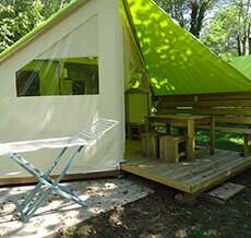 Location de tente en bois Junior en Dordogne